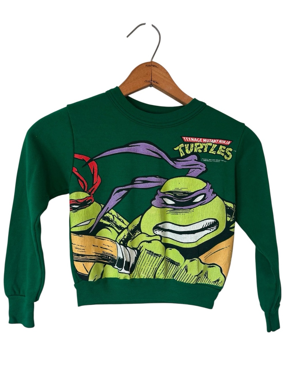Vintage 1990 TMNT Teenage Mutant Ninja Turtles Sweatshirt Youth Large 7 USA